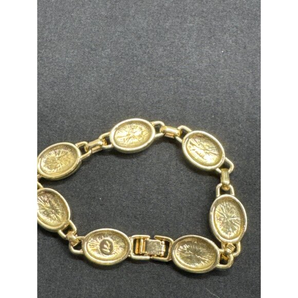 Lauren Conrad Brown Green Fall Colored Gold-Tone Bracelet 7” - Picture 3 of 5